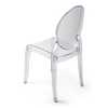 Atlas Commercial Products Sofia Stacking Chair with UV Protection Chair, Clear SC4CLR